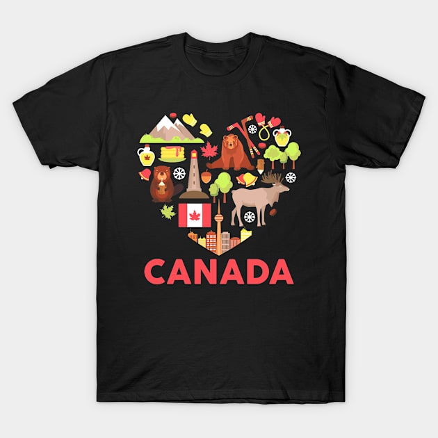 Canada pride Useh flag rocky mountains T-Shirt by Caskara